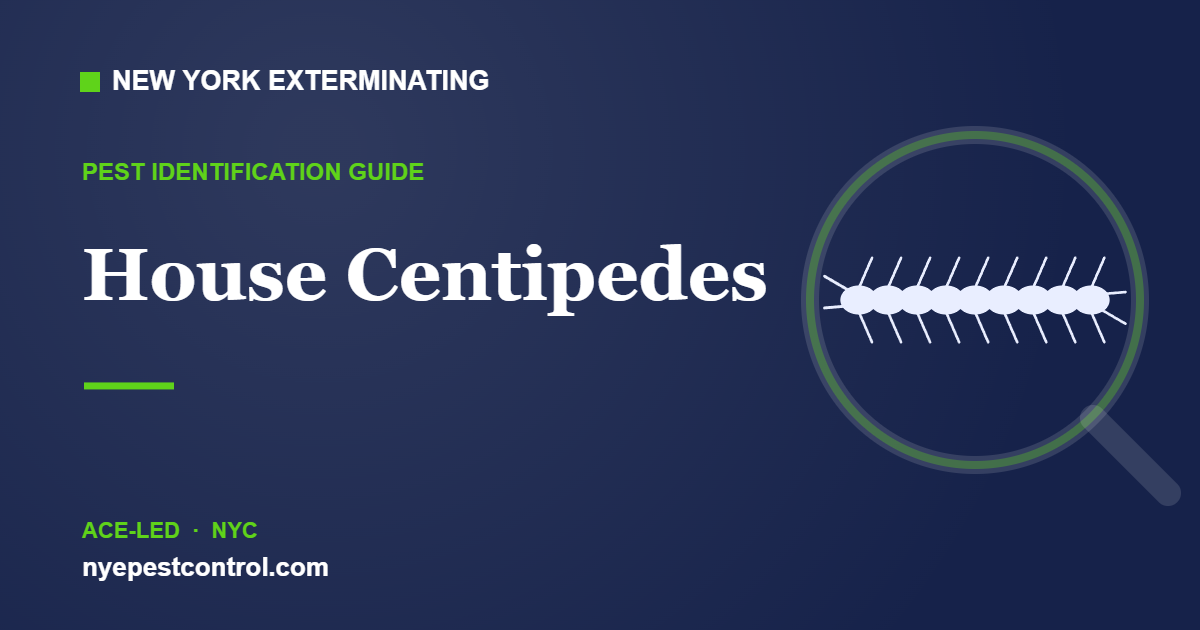 Illustrated guide: House Centipedes — New York Exterminating